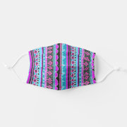 Purple and Blue Ethnic Aztec Tribal Face Mask