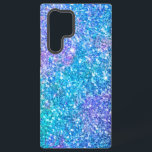 Purple and blue faux glitter background samsung galaxy s22 ultra case<br><div class="desc">Image of a glitter texture with purple,  blue,  and green tones.</div>