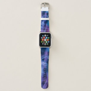 Purple and blue flower arrangement apple watch band