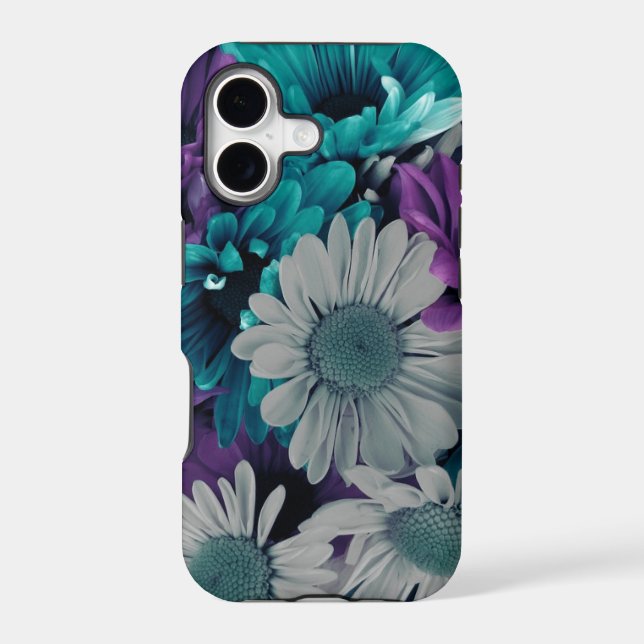 Purple and Blue Flower Mix Case-Mate iPhone Case (Back)