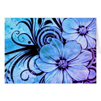 Purple and Blue Flowers Cards