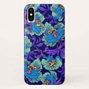 Purple and Blue Flowers William Morris iPhone X Case