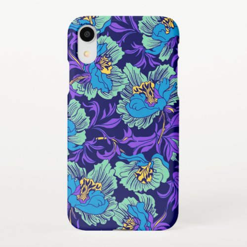 Purple and Blue Flowers William Morris iPhone XR Case
