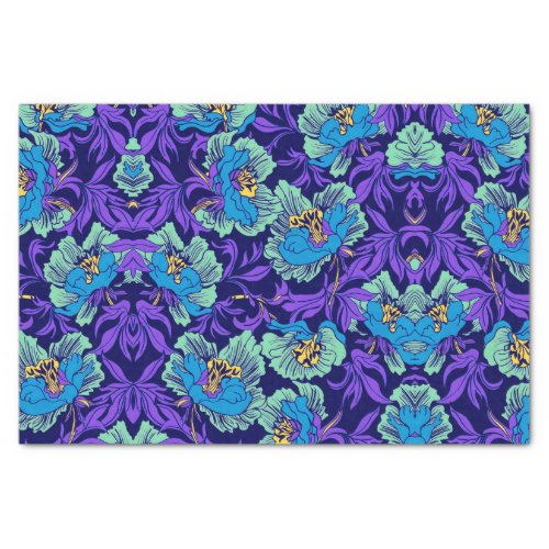 Purple and Blue Flowers William Morris Tissue Paper