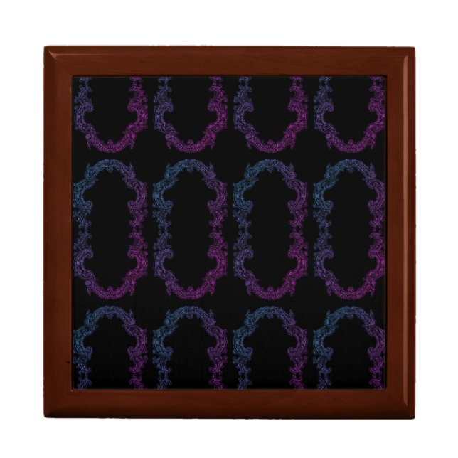 purple and blue framed keepsake box (Front)