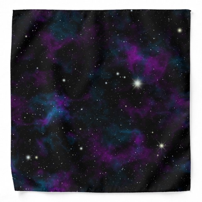 Purple and Blue Galaxy Bandana (Front)