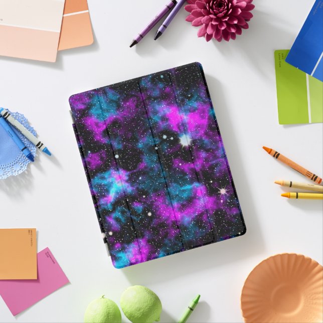 Purple and Blue Galaxy Cosmic iPad Smart Cover (In Situ)