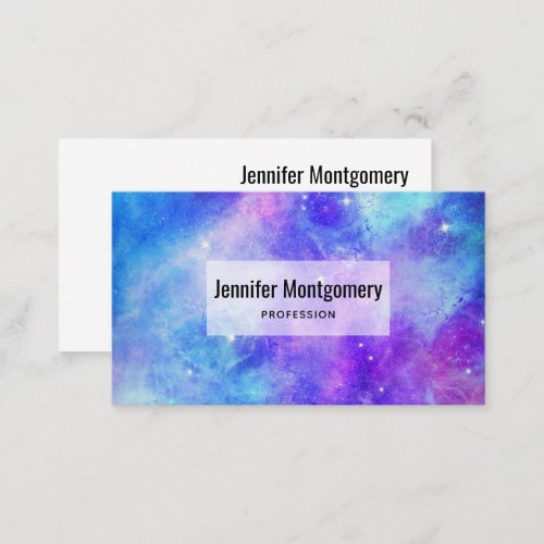 Purple and Blue Galaxy Space Abstract Business Card