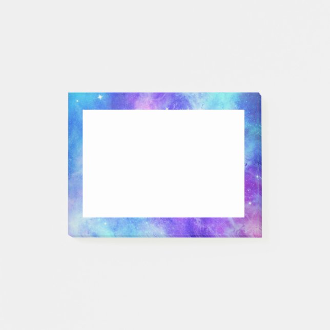 Purple and Blue Galaxy Space Abstract Post-it Notes (Front)
