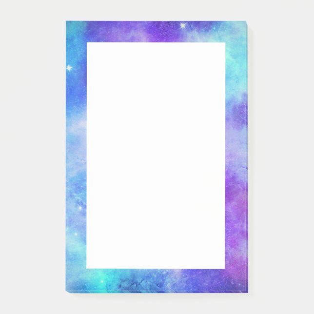 Purple and Blue Galaxy Space Abstract Post-it Notes (Front)