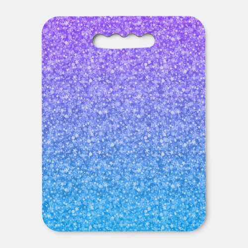 Purple And Blue Glitter WhiteSparks Seat Cushion