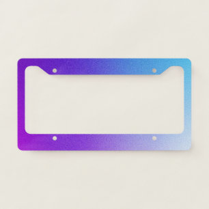 Purple and Blue Gradient Glitter Shimmer Design License Plate Frame