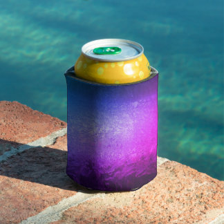 Purple and blue ice can cooler
