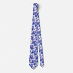Purple and Blue Irises Neck Tie