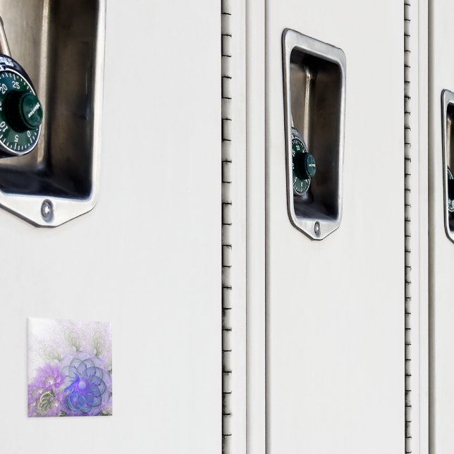 Purple and Blue Lacy Abstract Flower Design Magnet (In Situ (Locker))