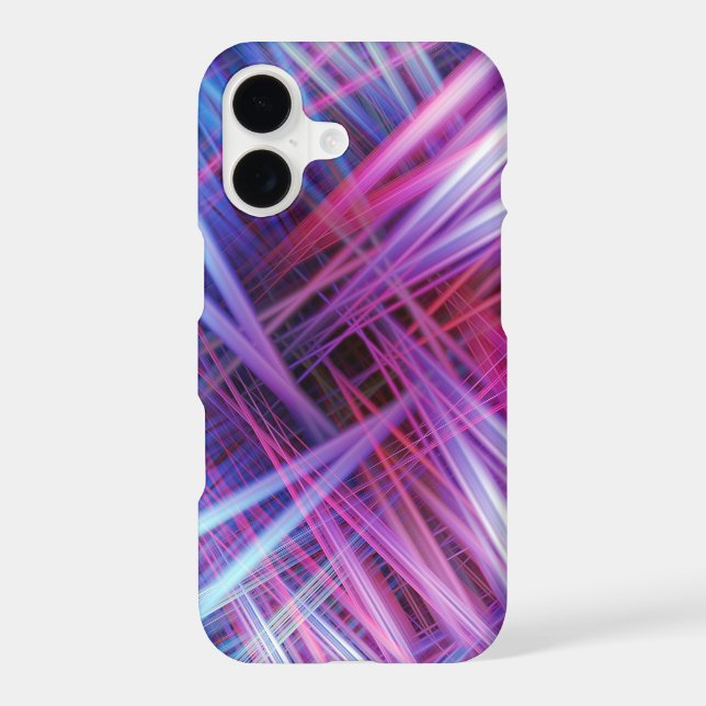 Purple and blue light beams pattern iphone case (Back)