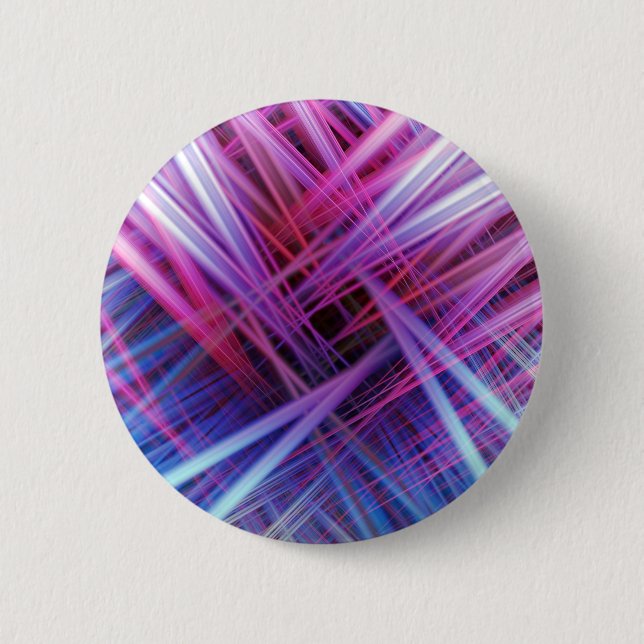 Purple and blue light beams pattern pinback button (Front)