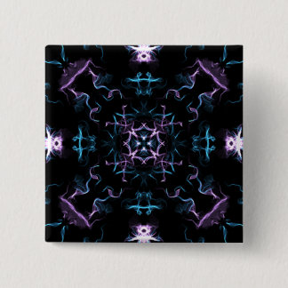 Purple and Blue Mandala Flower Button