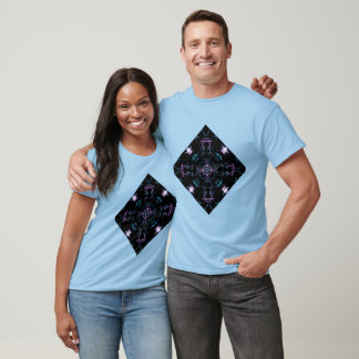 Purple and Blue Mandala Flower T-Shirt