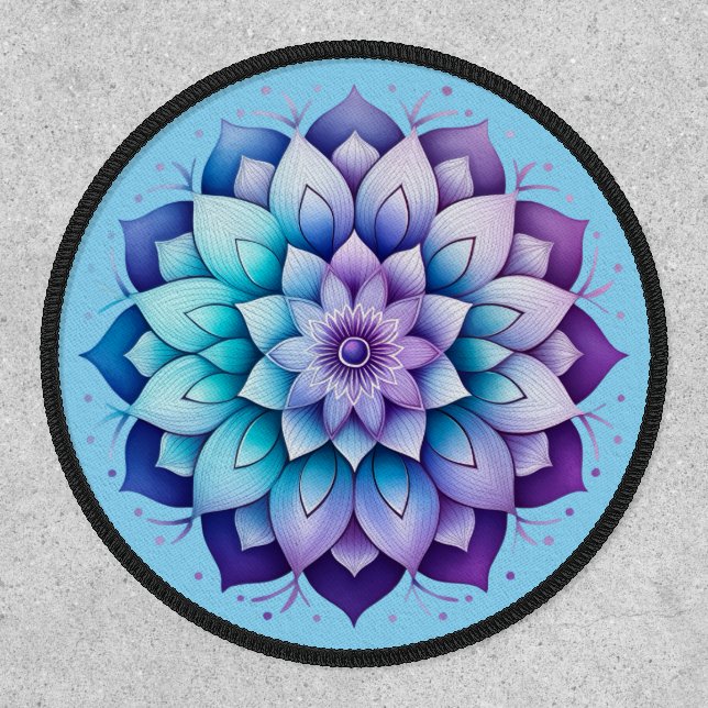 Purple and Blue  Mandala Patch (Front)