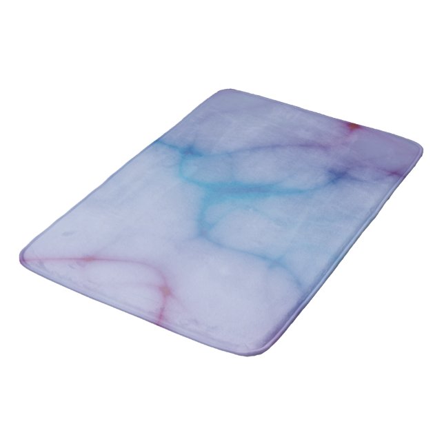 purple and blue Marble abstract Bath Mat (Angled)