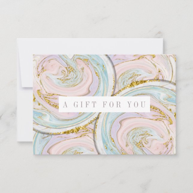 Purple And Blue Marble Gift Certificate (Front)