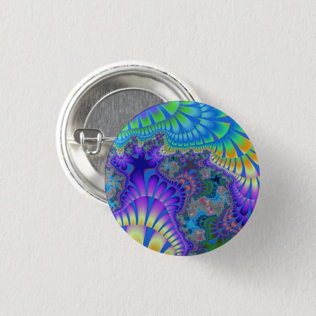 Purple and Blue Melt Button (Front & Back)