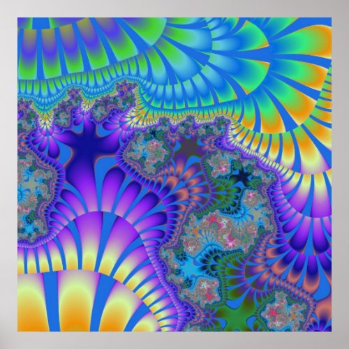 Purple and Blue Melt Poster
