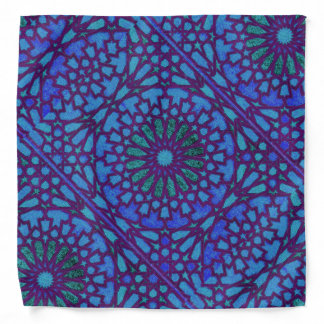 Purple and blue Moroccan knot work Bandana