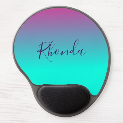 Purple and Blue Ombre Gel Mouse Pad