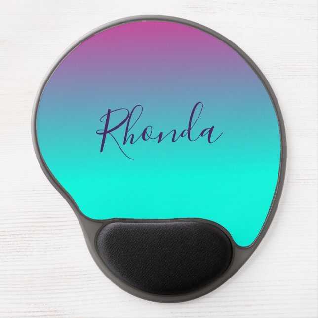 Purple and Blue Ombre Gel Mouse Pad (Front)