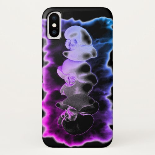 Purple and blue Orchids iPhone X Case