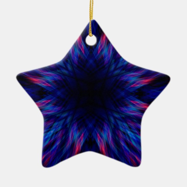 Purple and blue pattern ceramic ornament (Front)
