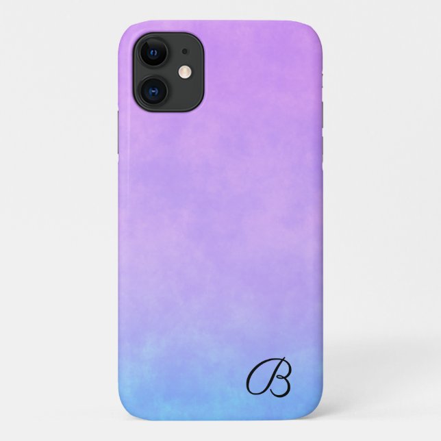 Purple and Blue Personalized Phone Case (Back)