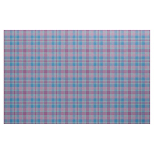 Purple and blue plaid pattern fabric
