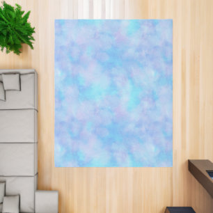 Purple and Blue Pretty Painted Serene Pattern Area Rug