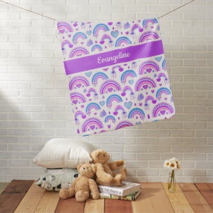 Purple and Blue Rainbow Baby Blanket