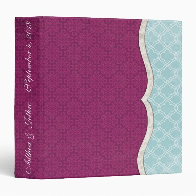 Purple and Blue Scrapbook Photo Album Binder (Front/Spine)