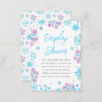 Purple and Blue Snowflakes Winter Display Shower Enclosure Card
