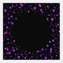Purple and Blue Sparkle Stars Frame or Arch