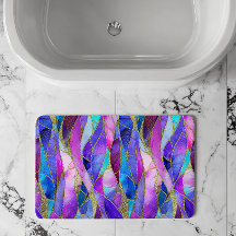 Purple and Blue Stained Glass Mosaic pattern