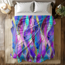 Purple and Blue Stained Glass Mosaic pattern