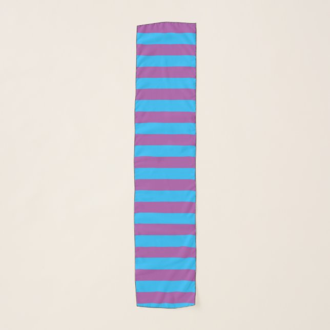 Purple and Blue Stripes Scarf (Front)