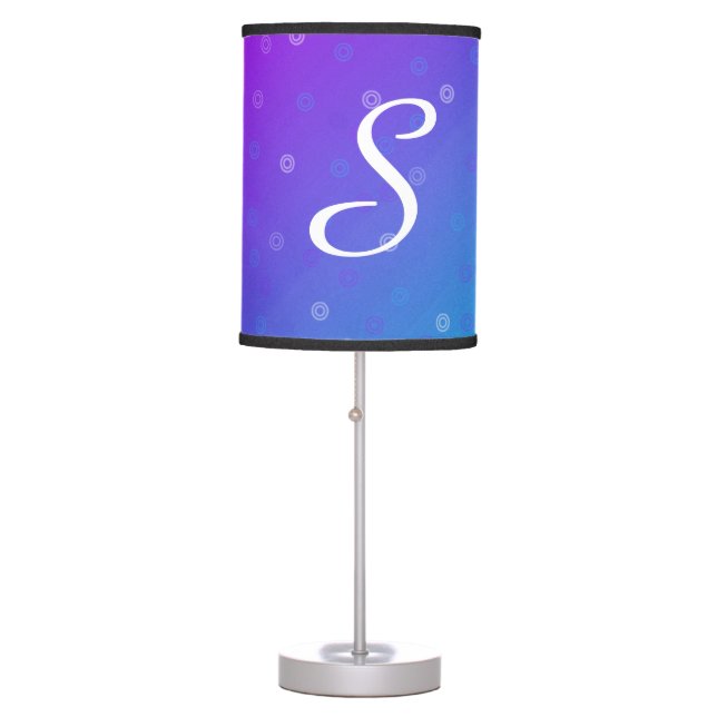 purple and blue table lamp (Front)