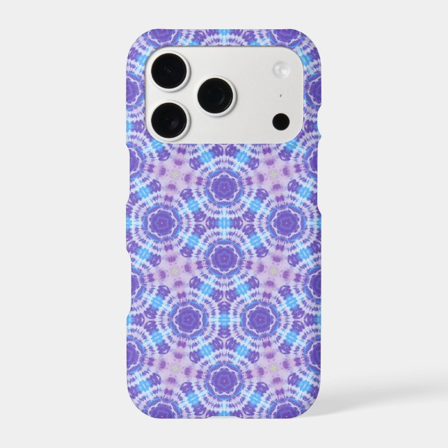 Purple and Blue Tie Dye Pattern Iphone Case (Back)