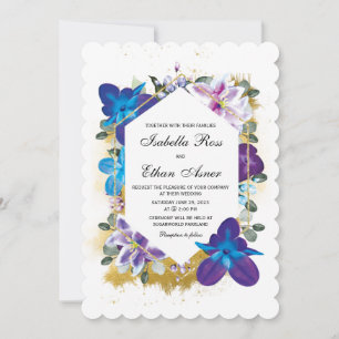 Purple and Blue Wedding template