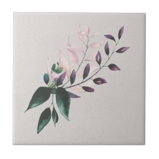 Purple and Blush Leaves Contemporary Clear Image