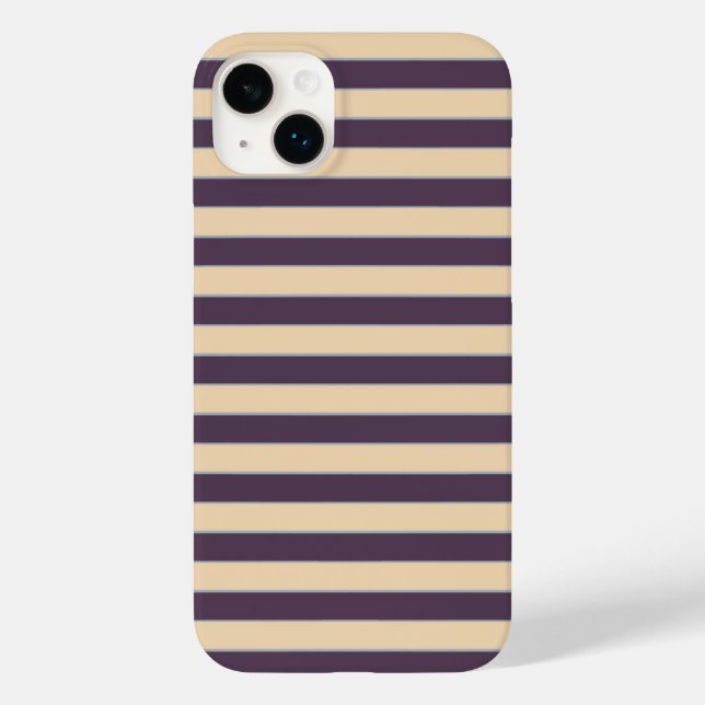 Purple and blush pink line stripes pattern Case-Mate iPhone case (Back)