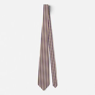 Purple and blush pink line stripes pattern neck tie