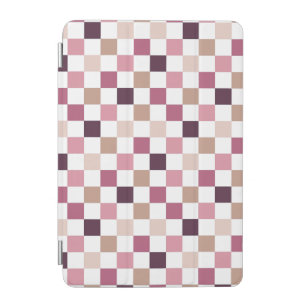 Purple and Brown Checkered Mosaic Minimalist iPad Mini Cover